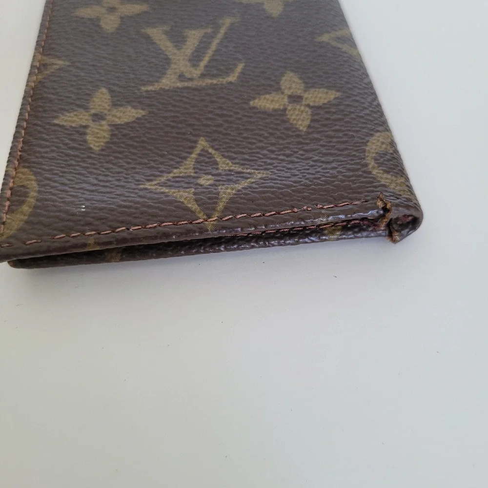Louis Vuitton Vintage Monogram Bifold Wallet Brown Canvas Made in France 841